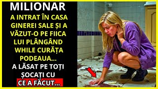 UN MILIONAR ȘI-A GĂSIT FIICA ÎN GENUNCHI, CURĂȚÂND PODEAUA ÎN CASA GINERELUI, PLÂNGÂND...