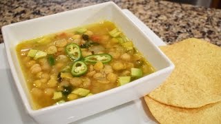Receta super facil Sopa de Garbanzos, deliciosa y saludable.