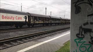 Güterzug-Durchfahrt mit 140 438-3 in Darmstadt-Kranichstein (Aufnahme vom 20.01.2018)