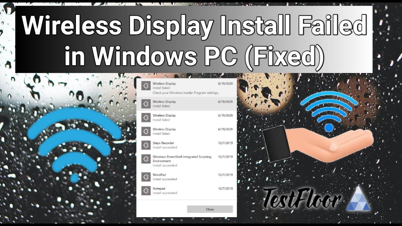 Wireless Display Install Failed In Windows PC (FIXED) - YouTube