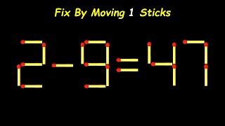 India | Fix The Equation by moving 1 stick | Improve IQ | Matchstick Puzzle