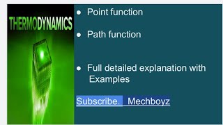 Point function pathfunction thermodynamics telugu lecture
