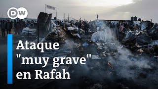 Al menos 45 muertos y cientos de heridos deja ataque israelí en campamento de desplazados de Rafah