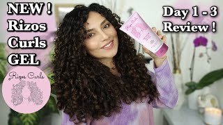 NEW Rizos Curls Light Hold Gel First Impressions Day 1-3 ( 3a3b Curls ) 🤔