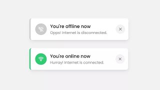 Detect Internet Connection Status in HTML CSS & JavaScript Free source code
