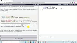 Tutorial 9 - use the rest parameter with function parameter - freecodecamp