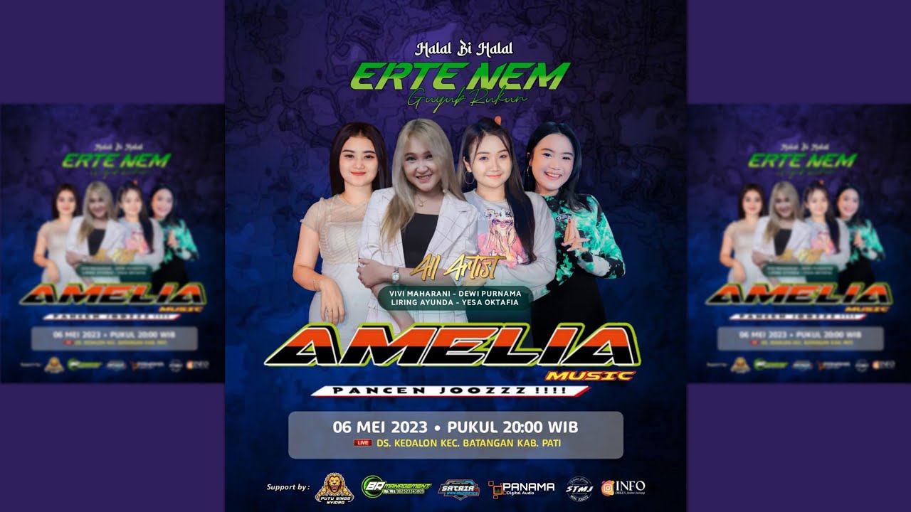 LIVE STREAMING AMELIA MUSIC PANCEN JOOSS - HALAL BIHALAL " ERTE NEM ...