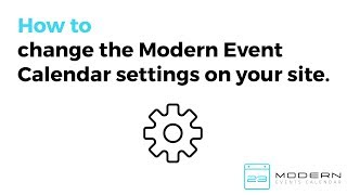 Modern Events Calendar Overview