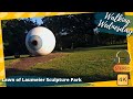 Laumeier Sculpture Park Lawn in St Louis MO 4k virtual walking tour ambient stereo sound ASMR