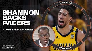 Shannon Sharpe sides with the PACERS to have the EDGE vs. the Knicks in the series 👀 | First Take