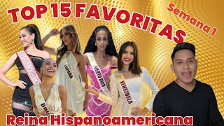 TOP 15 Reina Hispanoamericana 2025: semana 1 #favoritas #missuniverso #missgrand #latinas #top