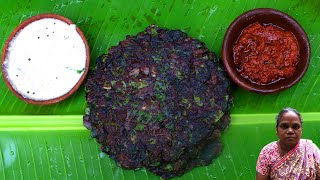 சத்தான கேழ்வரகு அடை 🍀🌱🍪🤤||Healthy and Tasty Ragi Adai recipe#trending #villagecooking #shorts