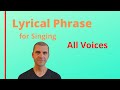 Lyrical Phrase for Singing - Focus on 'T' - All Voices