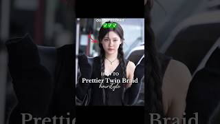 How to get Prettier Twin Braid Hairstyle ✨🎀 Hope you guys like it 🥰🫶🏻 #braids #h