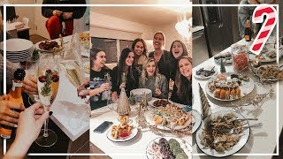 our christmas party vlog! sushi station, white elephant + baking cookies | VLOGMAS DAY 7 | 2019