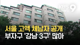 서울 고액 체납자 ‘강남 3구’ 많아…고의·악의 체납자는 출금·검찰 고발 / KBS뉴스(News)