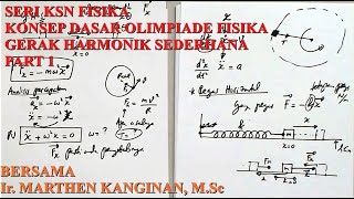 Konsep Dasar Olimpiade Fisika SMA / MA "Gerak Harmonik Sederhana" Part 1 Bersama Marthen Kanginan