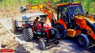 JCB loading tractor and tractor unloading #treding #viralvideo