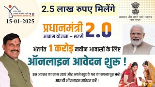 PM Awas Yojana Urban 2.0 | प्रधानमंत्री आवास योजना 2.0, मिलेगा 2.50 लाख रुपया Ladli Behna Awas