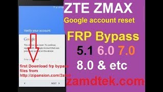 ZTE ZMAX Z955A frp bypass