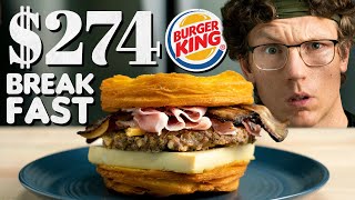 $274 Burger King Breakfast Sandwich Taste Test | Fancy Fast Food