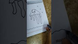 Drawing jellyfish||"Easy Art Gallery : Effortless Creations for Every Skill Level"