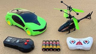 RC 3D lihght Car's Raching | Remote Control Car's  | RC Richarbul HALICOPTARE UNBOXING Flying test