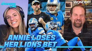 Annie Loses Her Lions Bet with Geoff Schwartz | The Offensive Line | Podcast