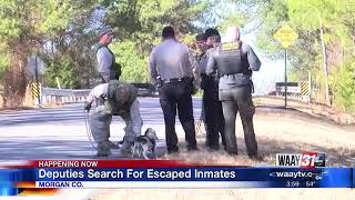 Multiple agencies searching for 2 Morgan County inmates escaped from work release