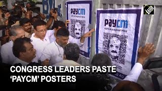 Congress leaders paste ‘PayCM’ posters in Bengaluru