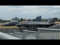 F16s, F15 and F35 All Depart Farnborough Airshow 2022 - Close Up View