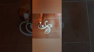 3x1 Dots daily kolam |Beginners easy and simple rangoli