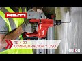 Cómo configurar y usar el martillo perforador a batería Hilti Nuron TE 4-22