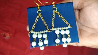 How to make pearl Earrings|  Fashion Earrings | Handmade Simple Earrings| TN 48 All You Love