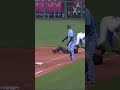 Aroldis Chapman tackles the ump