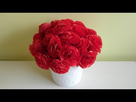 How to do a bouquet of tissue paper flowers How to do a bouquet of tissue paper flowers