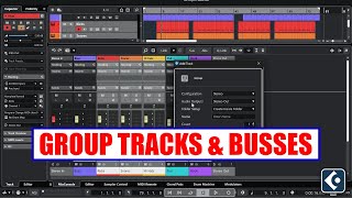 Group Tracks & Busses in Cubase Explained [ How To Use Tutorial ] Bus Routing