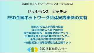 6 セッション2_ピッチ② ESD全国ネットワーク団体実践事例の共有