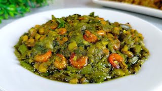 অসম্ভব মজাদার চিংড়ি দিয়ে কচুর ডাটা ভাজি-Kochur Data Recipe-Kochur Data Vaji - Taro Stem with Prawns