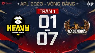 HEAVY VS KAGENDRA: CHIẾN THẮNG VẤT VẢ | APL 2023 | VÒNG BẢNG NGÀY 01/07