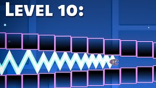 Geometry Dash: 10 Levels of Difficulty 😳 #shorts