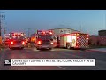 crews battle fire at metal recycling facility in se calgary