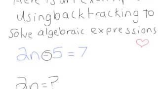 Using backtracking to solve algebraic expressions