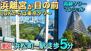 【浜離宮が目の前の高級タワマン！】パークコート浜離宮ザ・タワー18階住戸【東京不動産ルームツアー】