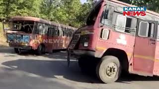 Several Injured In Collision Between Two Bus In Palghar