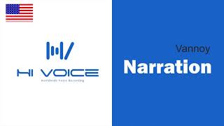 [하이보이스] 원어민녹음, 영어녹음, 남자성우, 영어성우, 미국성우, Vannoy