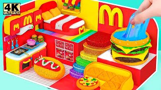 12+ DIY Miniature House Compilation ❤️ Build McDonalds Miniature House from Cardboard, Polymer Clay