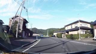 ドライブ　道の駅 舟屋の里伊根　から　琴引浜（琴引浜遊海水浴場）へ。京都府道622号、国道178号。スタートは 05:22 道の駅 舟屋の里伊根駐車場出口から。