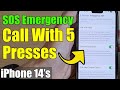 iPhone 14/14 Pro Max: How to Enable/Disable SOS Emergency Call With 5 Presses