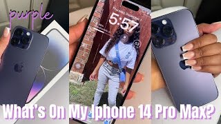 What’s On My PURPLE iPhone 14 Pro Max | IOS16 + App Recommendations | Vlogmas Week 2